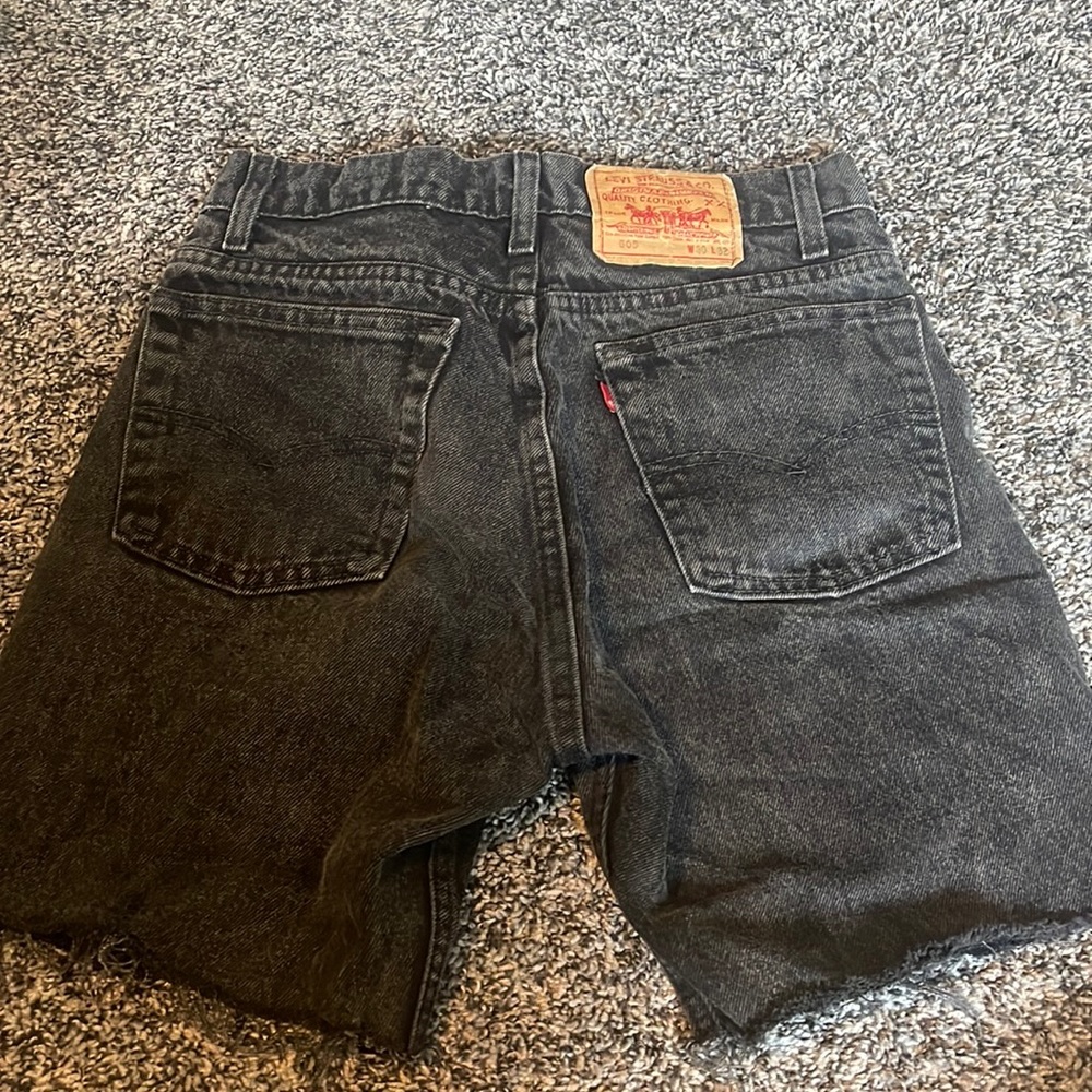 Vintage black Levi jean shorts